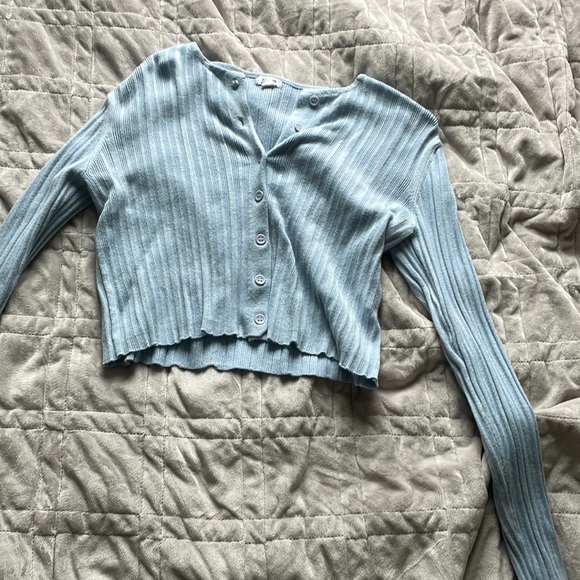 Garage baby blue cardigan. Fits size S-M. - Picture 3 of 5
